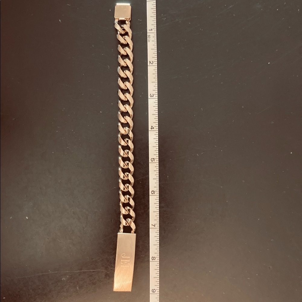 Speidel ID Bracelet Brushed Gold Tone - Picture 12 of 13